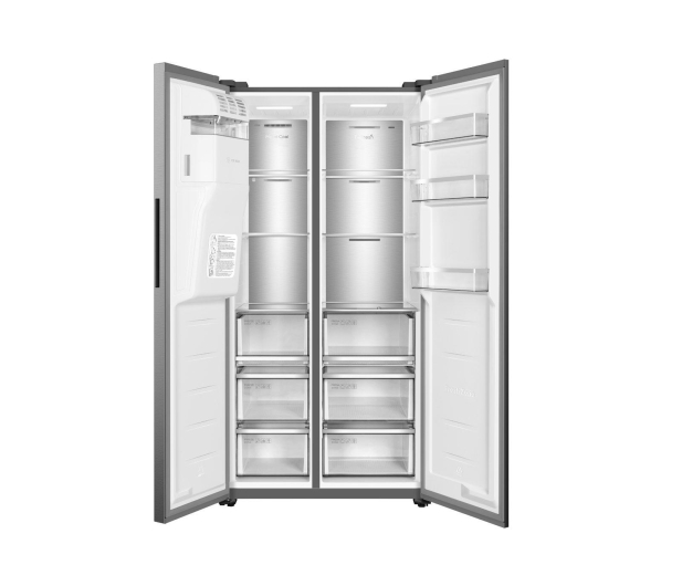 Lodówka TCL RC591SXE0 Side by Side No Frost 185cm Srebrna Dystrybutor Wody Kostkarka 591L - 1349899 - zdjęcie 5